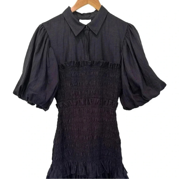 Acler Edna Linen-Blend Mini Dress sz 4 - Picture 7 of 16